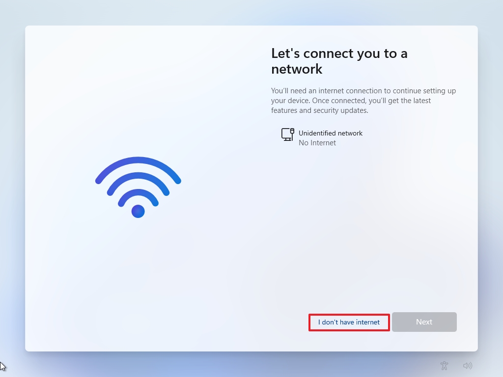 I don't have internet