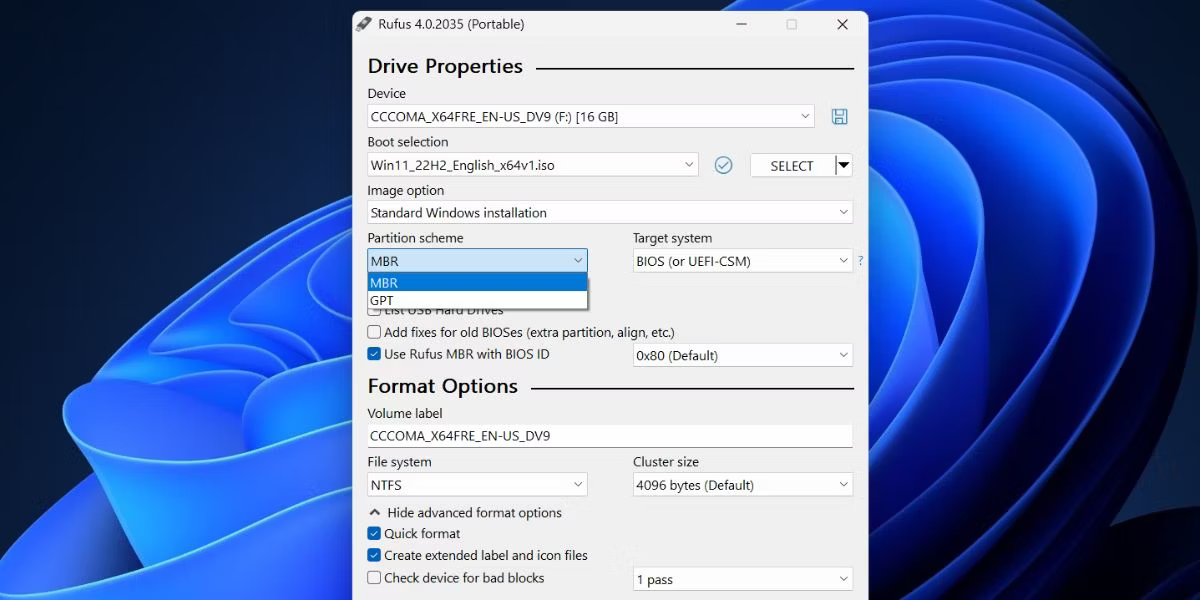 Bootable Windows 11 With Rufus