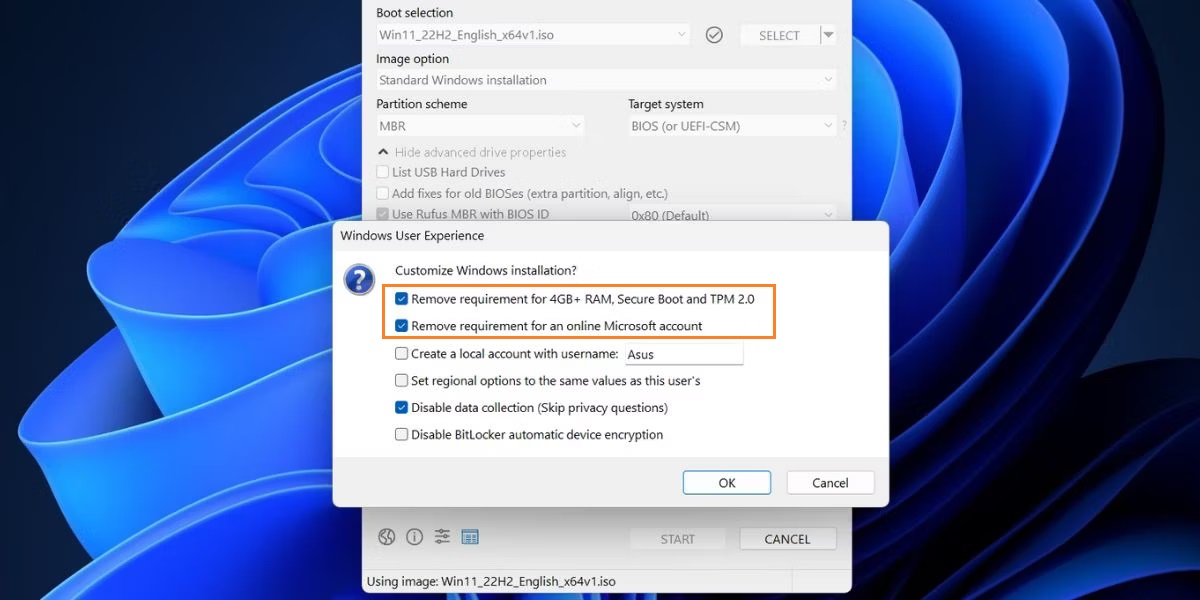 Remove TPM and Online Account